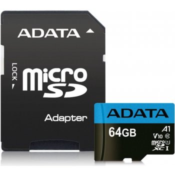 ADATA microSDXC 64 GB UHS-I U1 AUSDX64GUICL10A1-RA1