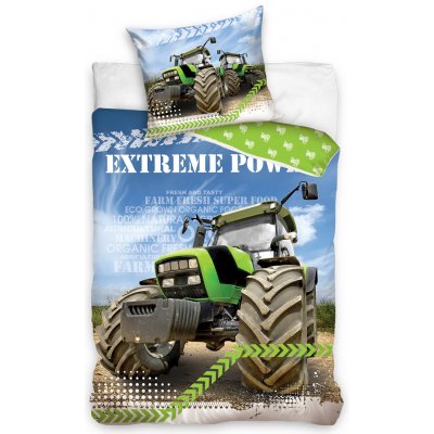 Tip Trade bavlna povlečení Zelený traktor 140x200 70x90 – Zboží Mobilmania