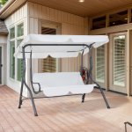 FurniGO Zahradní houpačka Holywood světlešedá – Zboží Dáma