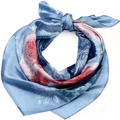 Anna Grace dámský šátek AGSC018 modrý/červený – Zboží Mobilmania