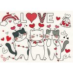 Pohlednice LOVE kočičky – Zboží Dáma