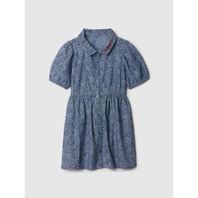 Baby chambrey šaty Gap Paddington Tmavě modrá – Zboží Dáma