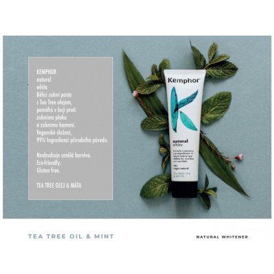 Kemphor Natural White s tea tree olejem a mátou 100 ml – Hledejceny.cz