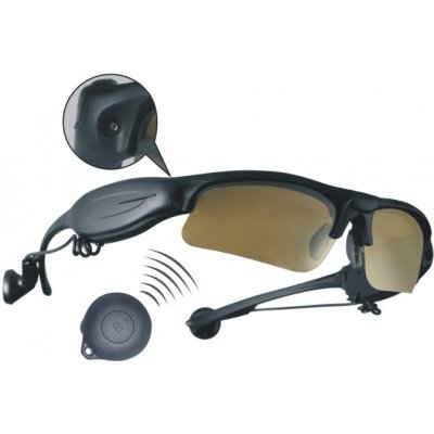 Sluneční brýle s kamerou, MP3 přehrávačem a dálkovým ovládáním
