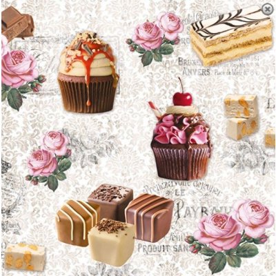 ubrousek 33 x 33 cm dortíky – HobbyKompas.cz