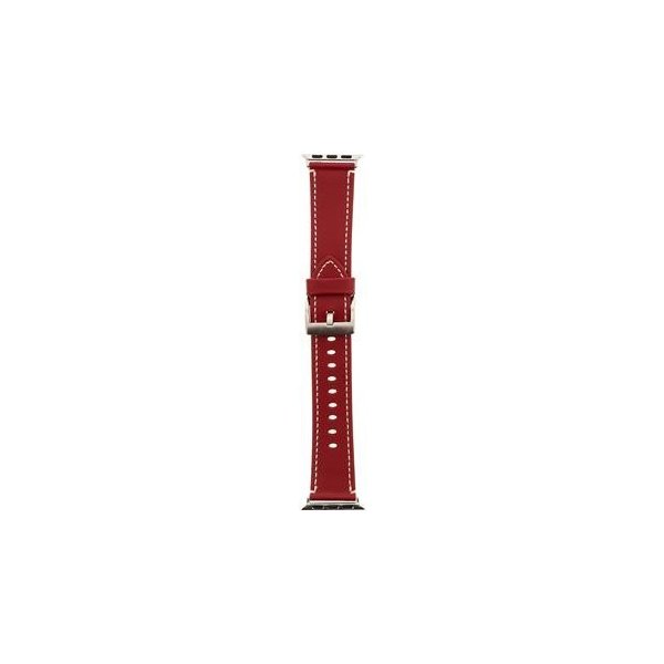 Řemínek k chytrým hodinkám Handodo Color Kožený Pásek pro iWatch 1/2/3 42mm Red 8596311072185