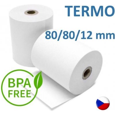 Pokladní kotouček TERMO 80/80/12 mm (80 m), 5 ks – Zboží Živě