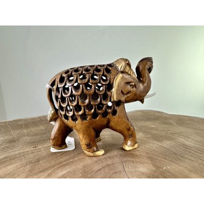 Slon indický vyřezávaná soška – Zboží Mobilmania