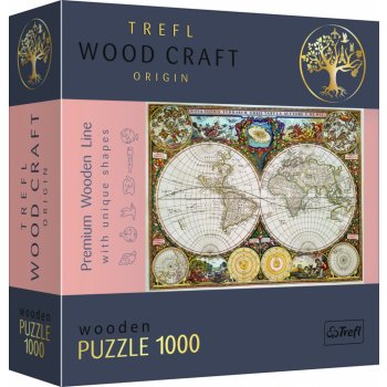 TREFL Wood Craft Origin Antická mapa světa 1000 dílků