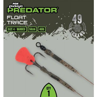 Fox Rage Predator Návazec Float Trace 52 cm 40 lb velikost 4 – Hledejceny.cz