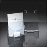 SIGEL Stojan na prospekty, stolní, A4, s přihrádkou na vizitky, – Sleviste.cz