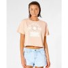 Dámská Trička Rip Curl PLAYABELLA CROP TEE Dusk Pink