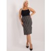Dámská sukně Basic pruhovaná sukně s rozparky lk-sd-509514-1.43 grey-black