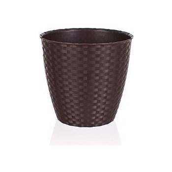 VETRO PLUS Květináč RATTAN 29 cm hnědý