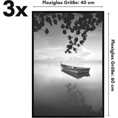 Americanflat obrazové rámy 40x60 cm (3 ks) - Úzký obrazový rám 60x40 cm s plexisklovou tabulí a – Sleviste.cz