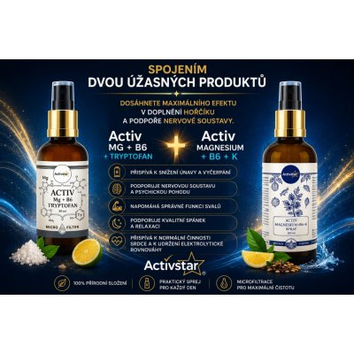 Activstar ACTIV hořčík Mg + B6, TRYPTOFAN, vit C 50 ml – Hledejceny.cz