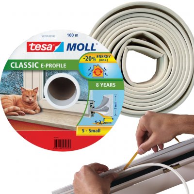 TESA Těsnění "E", 9 x 4 mm x 100 m – Sleviste.cz