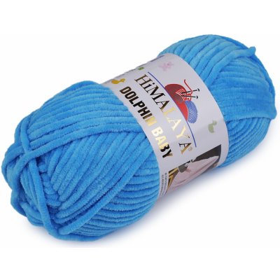 Prima-obchod Pletací žinylková příze Dolphin Baby 100 g, barva 41 (80326) modrá azuro – Zboží Mobilmania