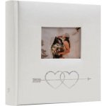 Svatební fotoalbum 10x15/50 +P, Srdce stříbrné – Zboží Živě