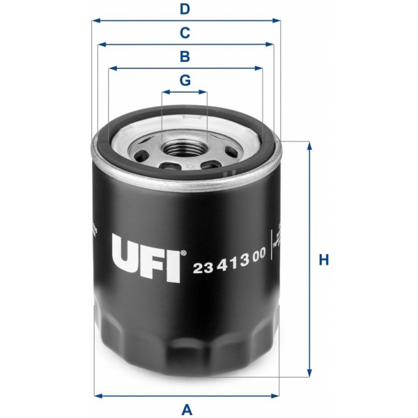Olejový filtr pro automobily Olejový filtr UFI 23.413.00