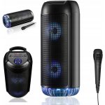 KARAOKE SET Boombox PŘENOSNÝ AUX MP3 LED RGB BT 800W + MIKROFON – Zboží Dáma