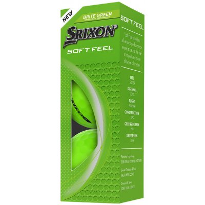 Srixon Soft Feel Brite 25 2-plášťový zelené 3 ks – Hledejceny.cz