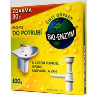 Bio-Enzym Bio-P3 Biologický přípravek k zprůchodnění ucpaných trubek a omezuje zápach 100 g o – HobbyKompas.cz