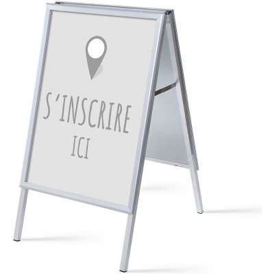 Jansen Display Set reklamního áčka A1, Přihlášení, šedý, francouzština, 639 x 1094 mm – Hledejceny.cz