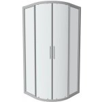 Ronal Top-Line sprchový kout čtvrtkruhový 90 cm, dvoudílné posuvné dveře, aluchrom, Durlux TOPR550905022 – Zboží Dáma