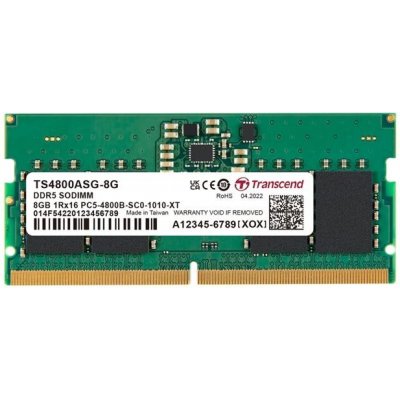 Transcend 8GB SODIMM DDR5 4800 JetRam 1Rx16 1Gx16 CL40 JM4800ASG-8G – Zbozi.Blesk.cz