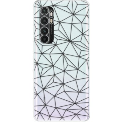 Pouzdro iSaprio - Abstract Triangles 03 Xiaomi Mi Note 10 Lite černé