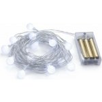 DecoLED DecoLED LED světelný řetěz na baterie ledově bílá 10 diod 2,1m – Hledejceny.cz
