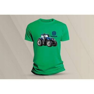Sandratex dětské bavlněné tričko New Holland. zelená – Zboží Dáma