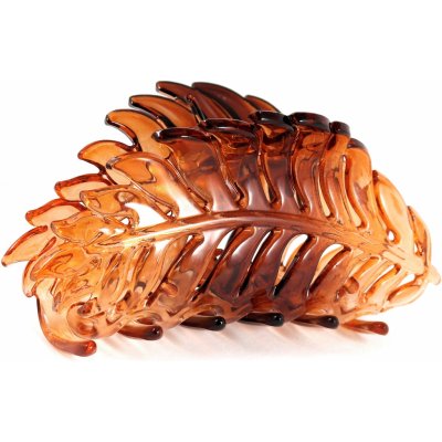 Skřipec ve tvaru listu Barva: hnědá – Zboží Dáma