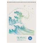 GREENline Spirálový blok A5 čtverečkovaný Vlna – Zboží Dáma