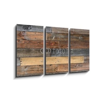 Obraz 3D třídílný - 90 x 50 cm - Old vintage wood textured Staré vintage dřevo texturou – Zboží Mobilmania