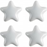 Clayre & Eef Set 4ks bílá úchytka hvězda - Ø 4* 3/6 cm – Hledejceny.cz