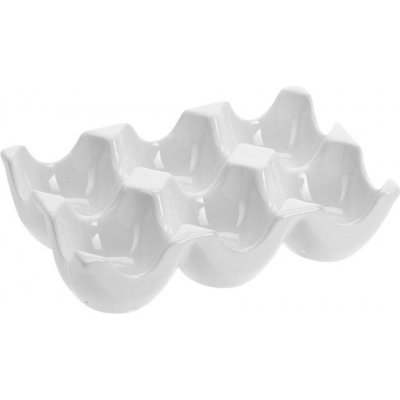 EH Excellent Houseware Organizér na vejce z porcelánu, bílá barva – Zboží Dáma