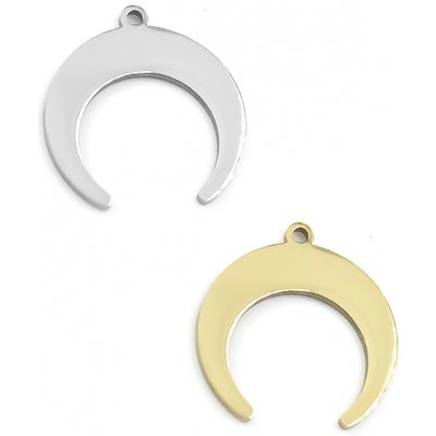 Nerezový přívěsek měsíc 21mm - 1Ks - Light Gold RL – Zboží Dáma