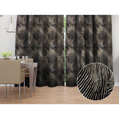 Biante Sametový závěs Tamara TMR-052 Zebrovaný vzor 135x150 cm – Hledejceny.cz