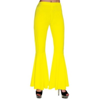 funny fashion Zvonové kalhoty žluté 36 38