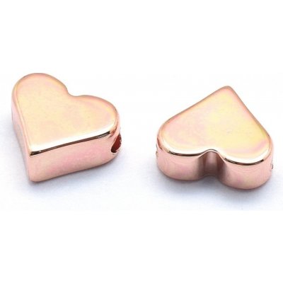 NUBIO Mosazný oddělovač srdce - rosegold, 6x7x3mm – Hledejceny.cz