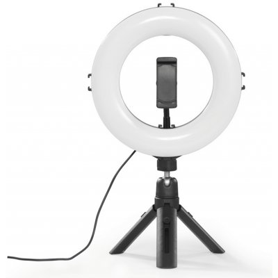 Hama SpotLight Smart 80 II, kruhové LED světlo 8", držák mobilu, dálková spoušť, stolní stativ – Zbozi.Blesk.cz