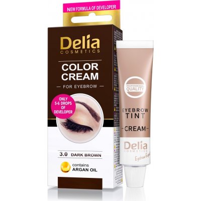 Delia Cosmetic Barva na obočí 3. Tmavě Hnědá 15 ml – Hledejceny.cz