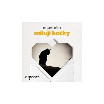 Origami přání - Miluji kočky - černá