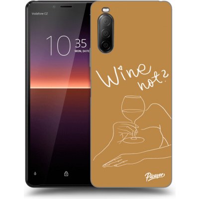 Pouzdro Picasee silikonové Sony Xperia 10 II - Wine not černé – Zbozi.Blesk.cz