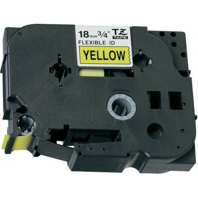 Páska - BROTHER TZE-FX641 - 18 mm x 8 m žlutá - černý tisk - flexibilní - kompatibilní – Hledejceny.cz