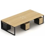 Nábytek Designový cz DEBZ35O Kancelářská sestava EPIC Z35 O cm dub černá – Zboží Dáma