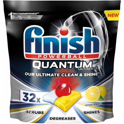 Finish Quantum Ultimate Lemon Sparkle kapsle do myčky nádobí 32 ks