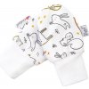 Kojenecká rukavice Little angel Rukavice podšité kojenecké BIO Outlast bílá zvířátka/bílá